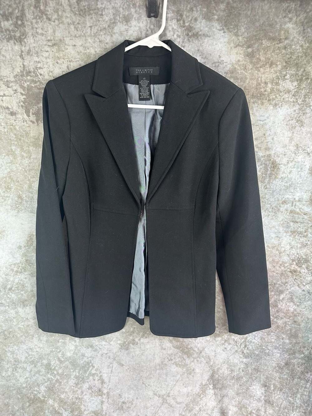 The Limited Stretch Black Notch Lapel Blazer Jacket Women's XS